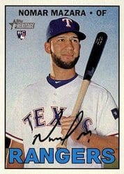 2016 Topps Heritage Base Set Nomar Mazara #704 card