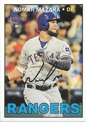 2016 Topps Heritage Base Set Nomar Mazara #704b card