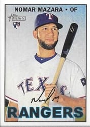 2016 Topps Heritage Base Set Nomar Mazara #704c card