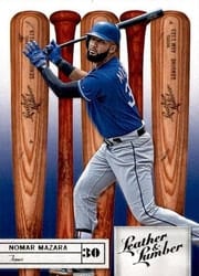 2019 Panini Leather & Lumber Base Set Nomar Mazara #90 card