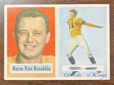 1957 Topps Norm Van Brocklin #22 card