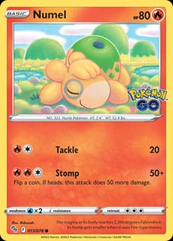 Pokémon GO Numel #13 card