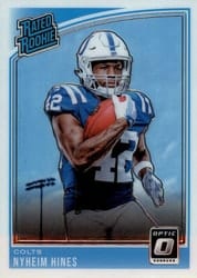 2018 Donruss Optic Base Set Nyheim Hines #177 card