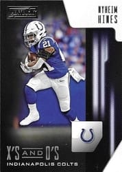 2018 Panini Playbook X's and O's Nyheim Hines #26 card