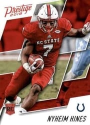 2018 Panini Prestige Base Set Nyheim Hines #295 card