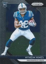 2018 Panini Prizm Base Set Nyheim Hines #229 card