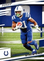 2022 Panini Prestige Base Set Nyheim Hines #125 card