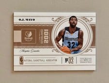 O.J. Mayo 2010 Panini National Treasures card