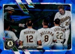 2021 Topps Chrome Sapphire Edition Base Set Oakland Athletics #392 card