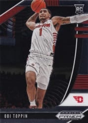 2020 Panini Prizm Draft Picks Base Set Obi Toppin #7 card