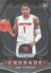 2020 Panini Prizm Draft Picks Base Set Obi Toppin #87 card