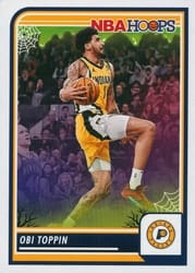 2023-24 Hoops Haunted Hoops Base Set Obi Toppin #46 card