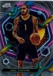 2023-24 Topps Chrome Cosmic Base Set Obi Toppin #54 card