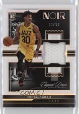 2022-23 Panini Noir Elegant Décor Rookie Jerseys Ochai Agbaji #EDR-OCA card