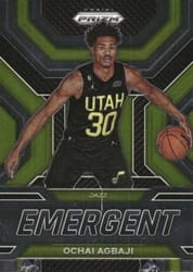 2022-23 Panini Prizm Emergent Ochai Agbaji #9 card