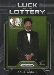 2022-23 Panini Prizm Luck of the Lottery Ochai Agbaji #3 card