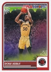 2023-24 Hoops Haunted Hoops Base Set Ochai Agbaji #62 card
