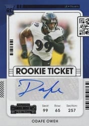 2021 Panini Contenders Base Set Odafe Oweh #159 card