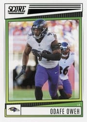 2022 Score Base Set Odafe Oweh #187 card