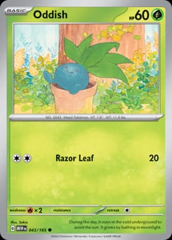 151 Oddish #43 card