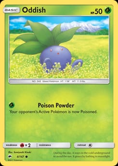 Burning Shadows Oddish #4 card