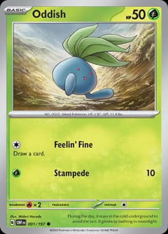 Obsidian Flames Oddish #1 card
