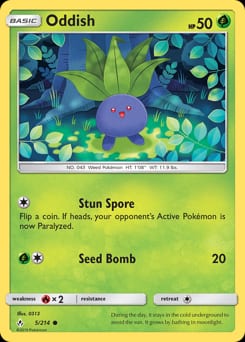 Unbroken Bonds Oddish #5 card