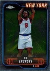 2024-25 Topps Chrome Base Set OG Anunoby #60 card