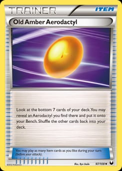 Dark Explorers Old Amber Aerodactyl #97 card