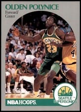 1990-91 Hoops Base Set Olden Polynice #283 card