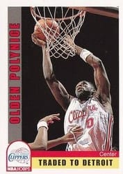 1992-93 Hoops Base Set Olden Polynice #103 card