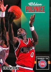 1992-93 SkyBox Base Set Olden Polynice #109 card