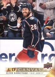 2022-23 Upper Deck UD Canvas Oliver Bjorkstrand #C25 card