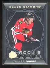 2025-26 Upper Deck Black Diamond Rookie Gems Oliver Moore #RG-OM card