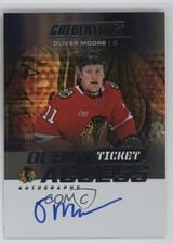 2025-26 Upper Deck Credentials Debut Ticket Access Autographs Oliver Moore #DTA-OM card