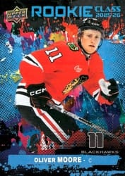 2025-26 Upper Deck Rookie Class Commemorations Oliver Moore #RC-19 card
