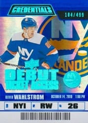 2019-20 Upper Deck Credentials Base Set Oliver Wahlstrom #126 card