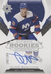2019-20 Upper Deck Ultimate Collection Base Set Oliver Wahlstrom #139 card