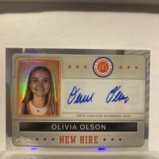 2024 Topps Chrome McDonald's All-American New Hire Badge Autographs Refractor Olivia Olson #NHB-OLI card