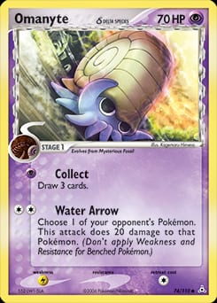 2006 Holon Phantoms Omanyte δ #74 card