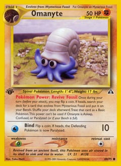 2001 Neo Discovery Omanyte #60 card