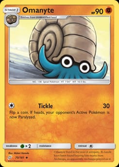 2019 Team Up Omanyte #75 card