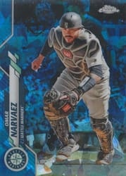 2020 Topps Chrome Sapphire Edition Base Set Omar Narvaez #318 card