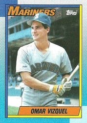 1990 Topps Base Set Omar Vizquel #698 card