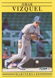 1991 Fleer Base Set Omar Vizquel #464 card