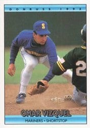 1992 Donruss Base Set Omar Vizquel #641 card