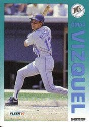 1992 Fleer Base Set Omar Vizquel #296 card