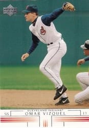 2002 Upper Deck Base Set Omar Vizquel #571 card