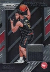 2018-19 Panini Prizm Sensational Swatches Omari Spellman #93 card