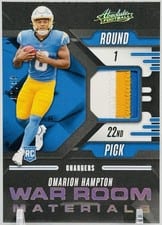 2025 Panini Absolute War Room Materials Omarion Hampton #WRM-OHN card